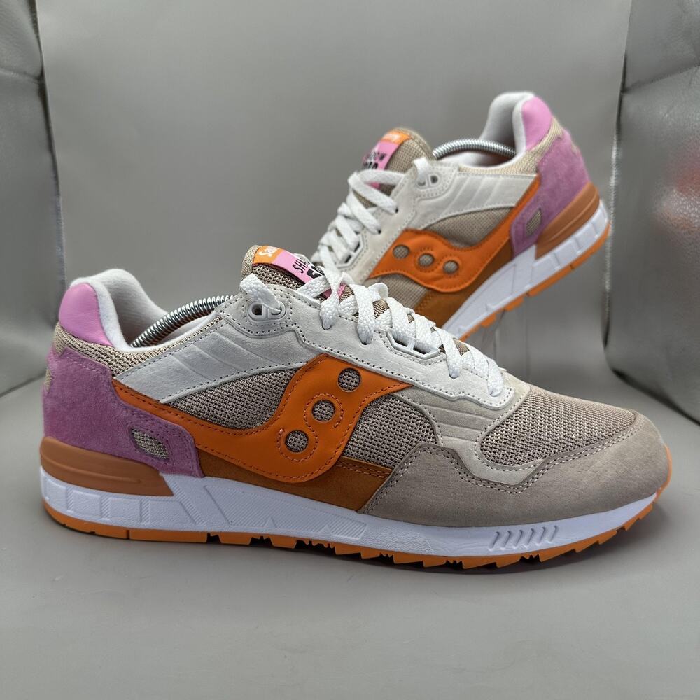 Saucony Shadow 5000 Shoes Mens 12 US Brown Orange Suede Mesh Sneakers ST0665-20